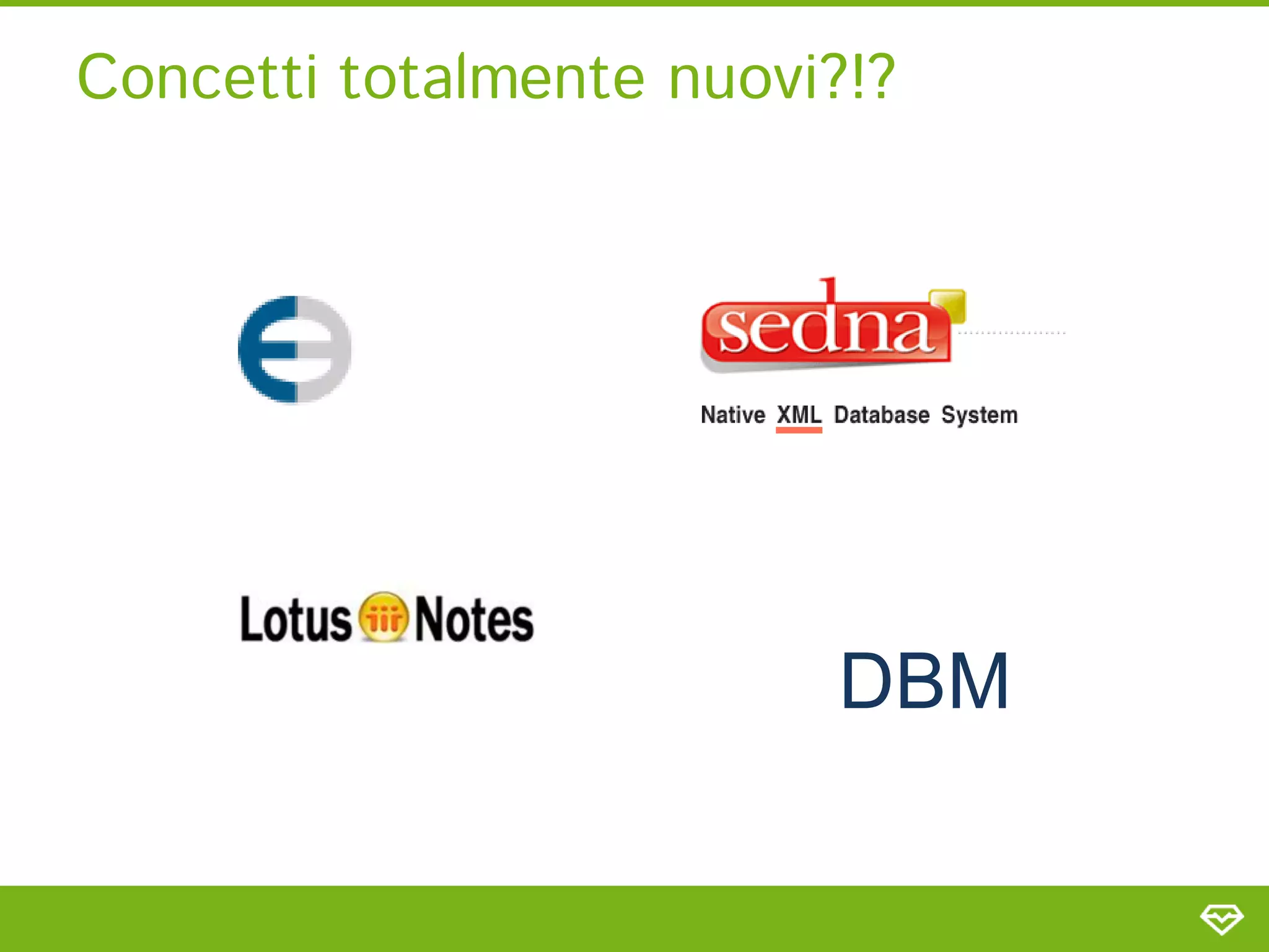 Concetti totalmente nuovi?!?




                         DBM
 