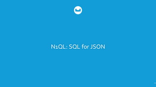 N1QL:  SQL  for  JSON
20
 