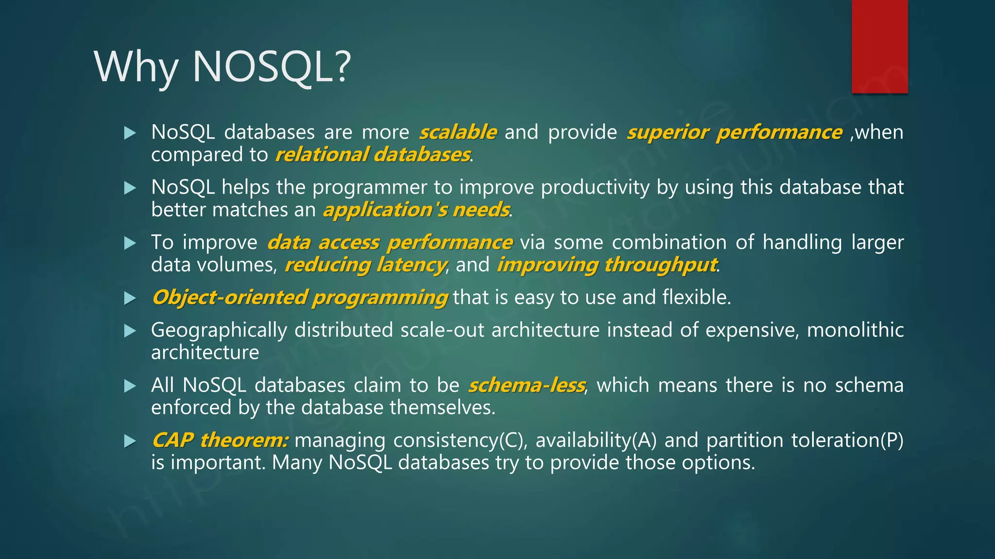 NOSQL and MongoDB Database | PPT