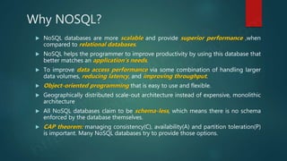 NOSQL and MongoDB Database | PPT