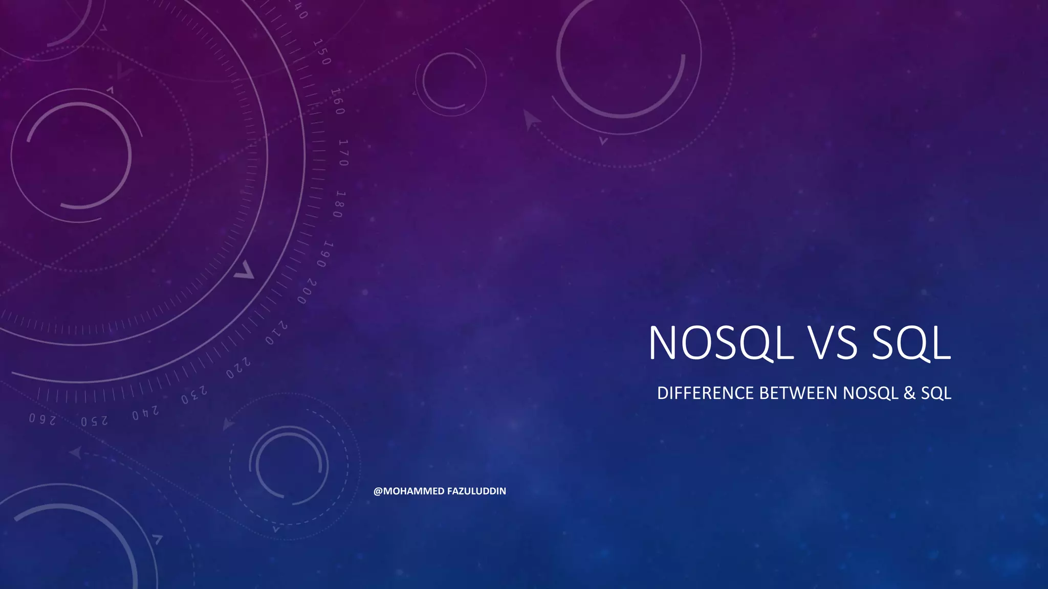 NOSQL vs SQL | PPTX