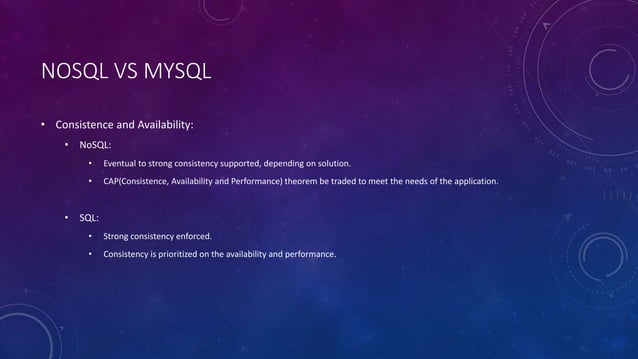NOSQL vs SQL | PPTX