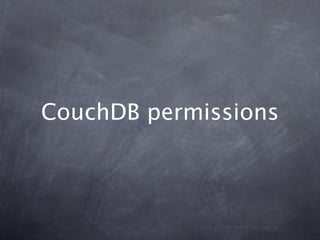CouchDB permissions
 