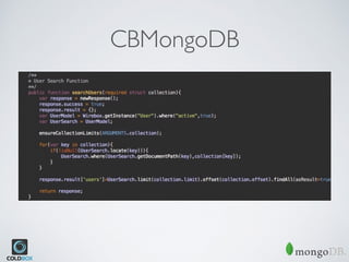 CBMongoDB
 