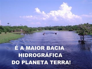 É A MAIOR BACIA  HIDROGRÁFICA DO PLANETA TERRA! 