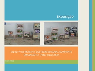 Exposi+º+úo Multiarte_COL+ëGIO ESTADUAL ALMIRANTE
TAMANDAR+ë _Peter Jean Cohen
Escola SEEUC
Exposição
 