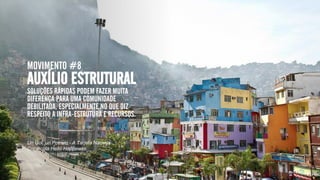 MOVIMENTO #8
AUXÍLIO ESTRUTURAL
SOLUÇÕES RÁPIDAS PODEM FAZER MUITA
DIFERENÇA PARA UMA COMUNIDADE
DEBILITADA, ESPECIALMENTE NO QUE DIZ
RESPEITO A INFRA-ESTRUTURA E RECURSOS.
Un Gol, un Potrero - A Tarjeta Naranja
Coca-cola Hello Happiness
 