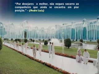 “Por desejares o melhor, não negues socorro ao
companheiro que ainda se encontra em pior
posição.” - (André Luiz)
 