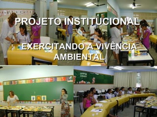 PROJETO INSTITUCIONAL EXERCITANDO A VIVÊNCIA AMBIENTAL 