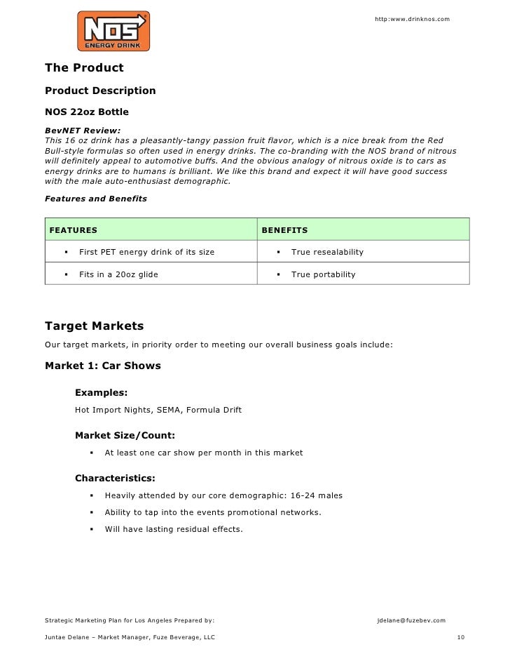 Nos Energy Drink Marketing Plan Nos Energy Drink Marketing Plan