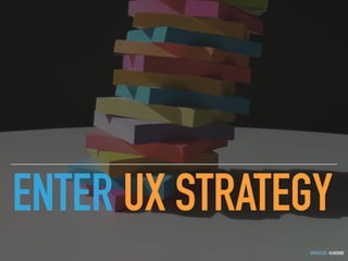 GOTHELF.CO / @JBOOGIE
ENTER UX STRATEGY
 
