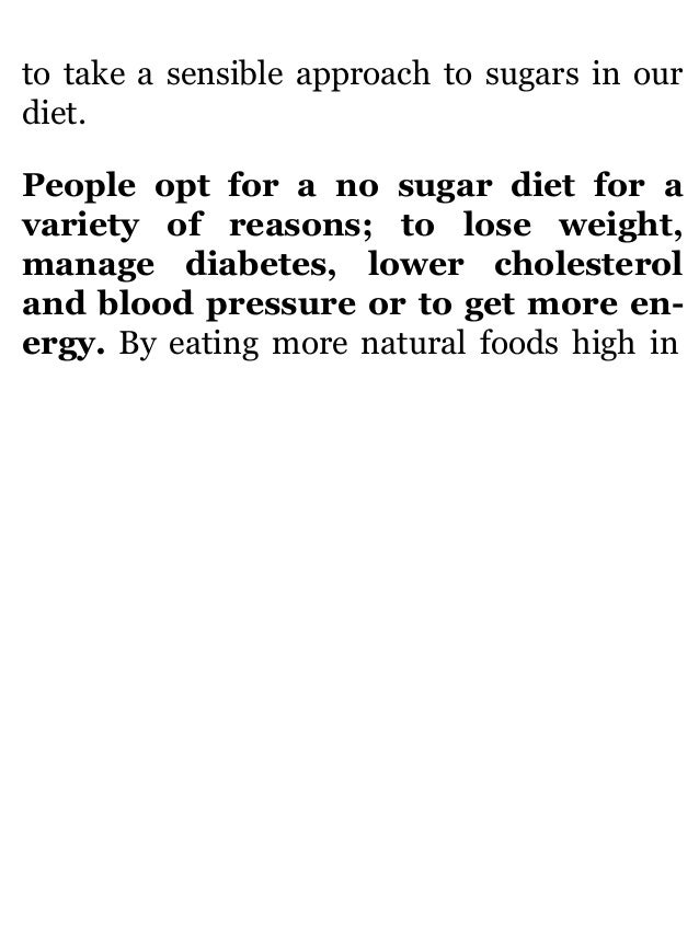 Eating A No Sugar Diet