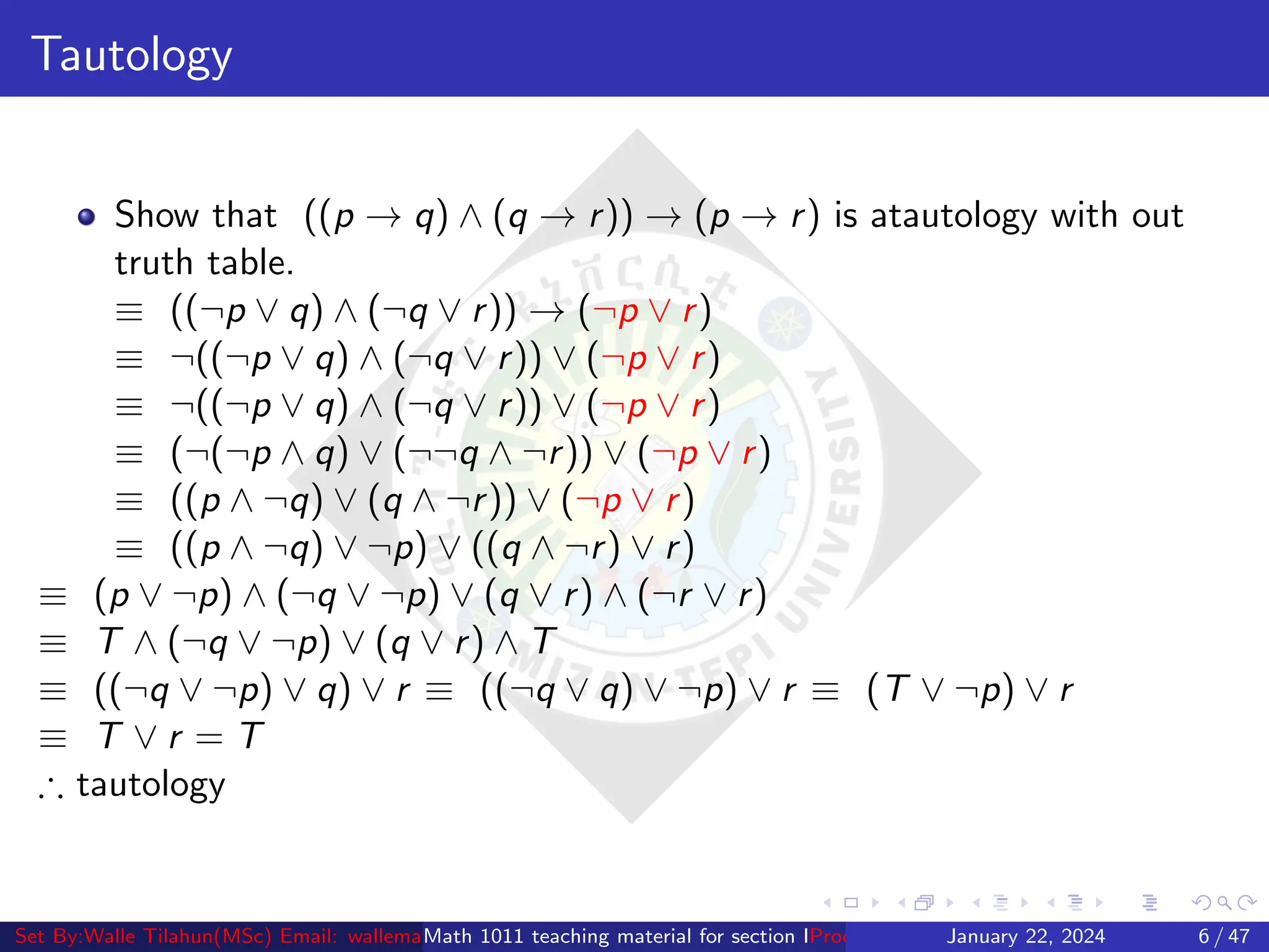 not.pdf , freshman Mathematics math1011 | PDF