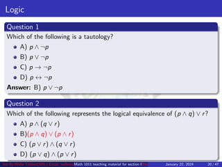 not.pdf , freshman Mathematics math1011 | PDF