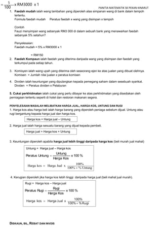 Nota matematik-upsr | PDF