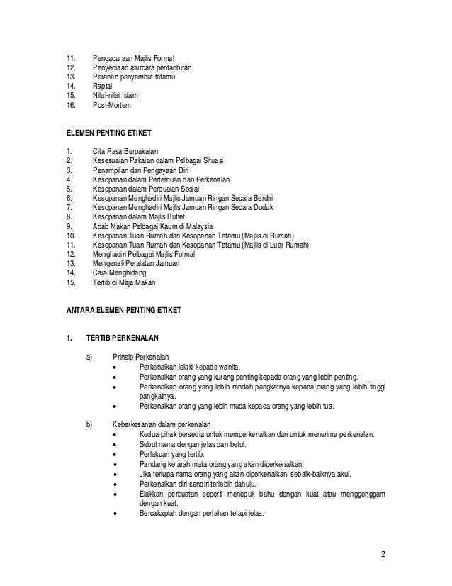 Nota Protokol Dan Etiket Majlis Rasmi 5