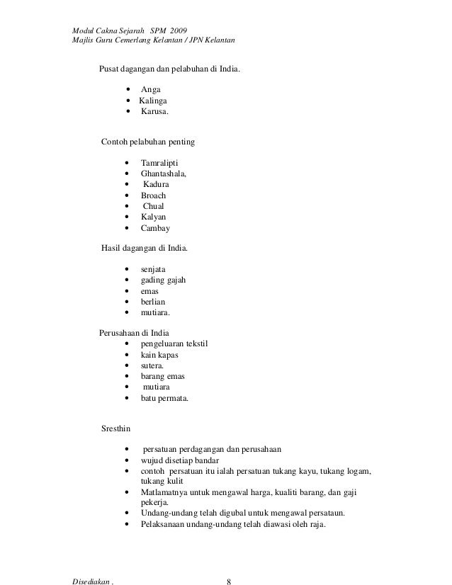 Nota Padat Sejarah T4 Nota Padat Sejarah T4