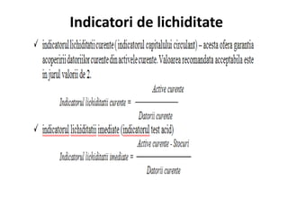 Indicatori de lichiditate
 