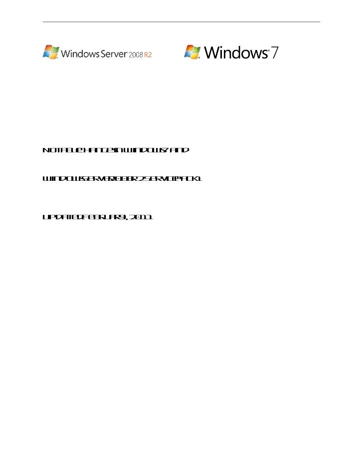 windows 7 and windows server 2008 r2 service pack 1