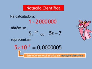 Calculadora científica - trabalhando com notação científica 