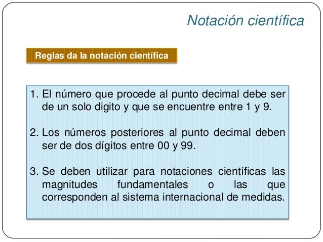 Notación cientifica
