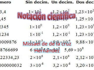 Missael de de la cruz Hernández Notación científica 