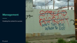 Management
Creating the context for success
12
 
