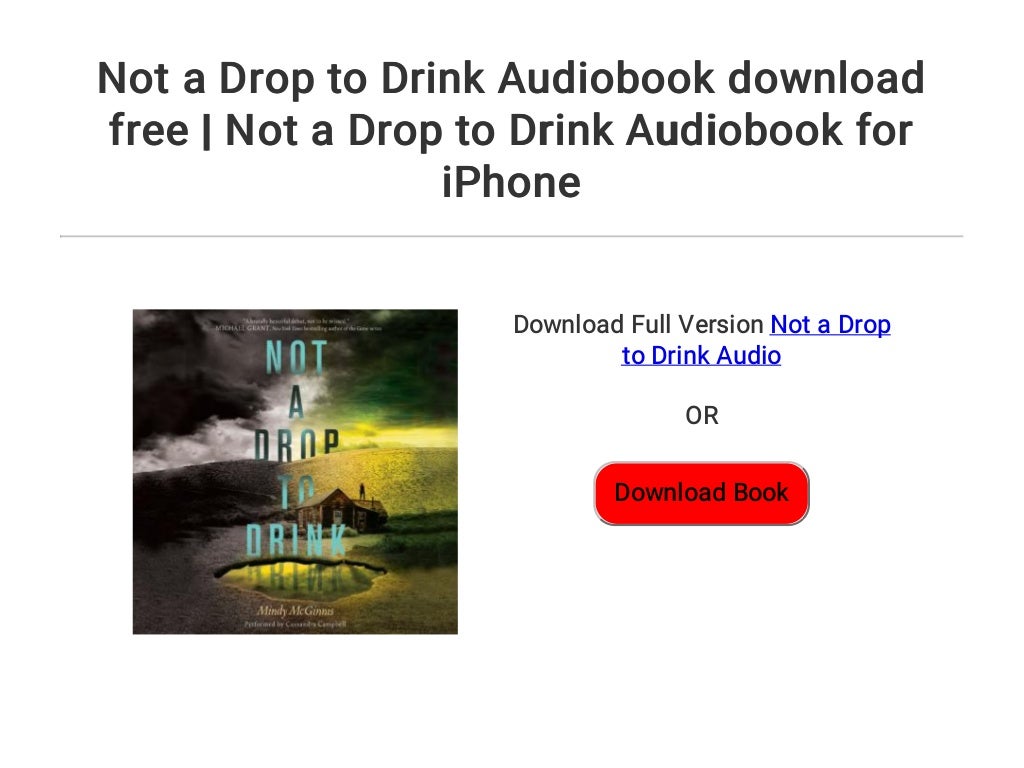 not a drop to drink book not a drop to drink book