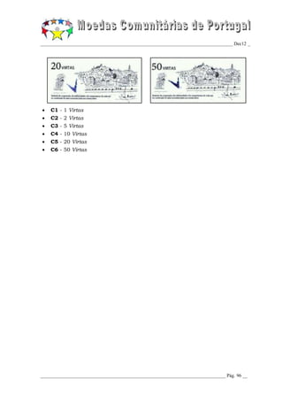 _________________________________________________________________________________ Dec12 _




   C1 - 1 Virtas
   C2 - 2 Virtas
   C3 - 5 Virtas
   C4 - 10 Virtas
   C5 - 20 Virtas
   C6 - 50 Virtas




______________________________________________________________________________ Pág. 96 __
 