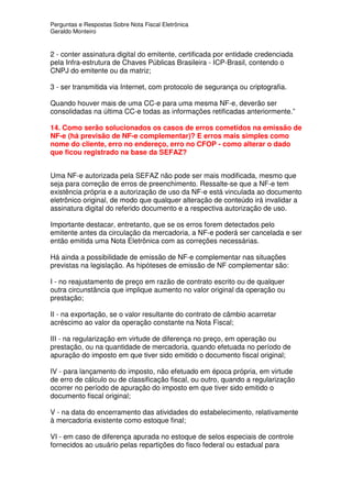 Nota Fiscal Eletronica Resumo