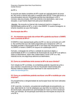 Nota Fiscal Eletronica Resumo