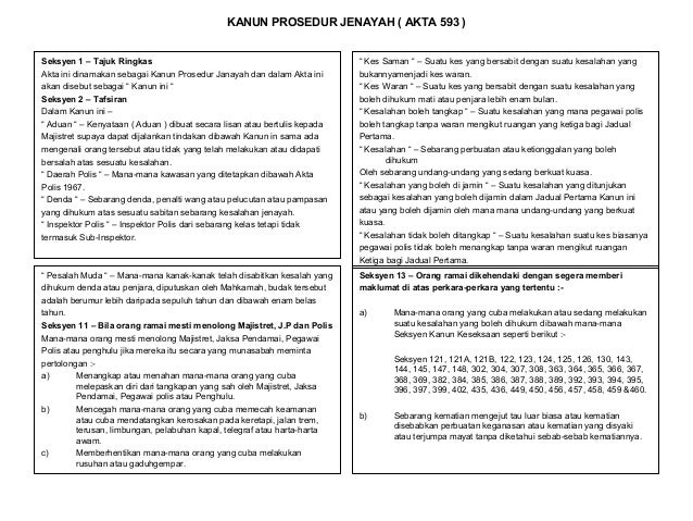 AKTA 593 KANUN PROSEDUR JENAYAH PDF