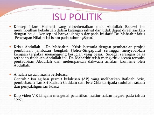 Isu Politik Di Malaysia