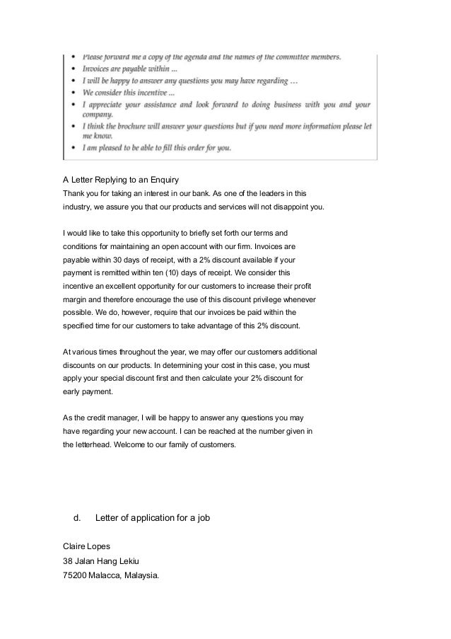 thank you letter to client for enquiry nota lengkap oumh2203 thank you letter to client for enquiry nota lengkap oumh2203