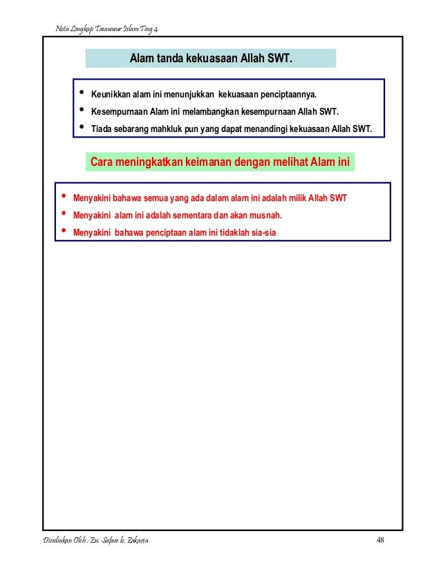Nota lengkap tasawwur islam ting 4