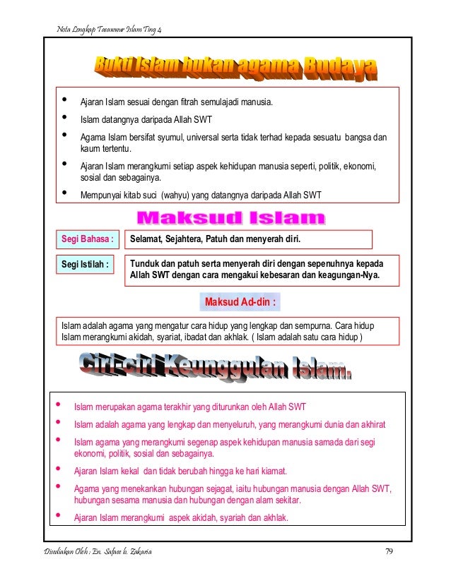 Nota lengkap tasawwur islam ting 4