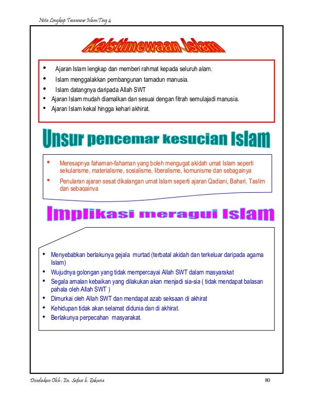 Soalan Tasawwur Islam Tingkatan 4