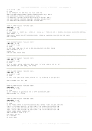 B) 08/11/16 12:54
C) PERM
E) SID CORRIGIR VIS MNM PARA DEP PARA 400M RVR
REF: SID RNAV GENUS1-OGMIP1-KOGBO1-OPROR1-ORATO1-PTS1 RWY11
SID RNAV EAGLE1-JAUNT1A-NACRE1-QUARI1 RWY11
SID RNAV EAGLE1-JAUNT1A-OGMIP1-KOGBO1- NACRE1-QUARI1 RWY29
SID RNAV DAISE1A- DOSUL1A- ELATE1A- JUICE1A- JUICE1D RWY29
SID RNAV DAISE1A- DOSUL1- ELATE1A- JUICE1A RWY11
PORTO ALEGRE/SALGADO FILHO,RS (SBPA)
Z4055/2017 - ATM
B) 05/12/17 14:14
C) PERM
E) SID ANBEV 1A - EDMUT 1A - ISTEN 1A - SUKLA 1A - VUBRA 1A RWY 29 INSERIR NO QUADRO DESCRICAO TEXTUAL,
SAIDA ANBEV 1A :
TRNS PAMUG: MANTER RDL 278 FIG ATE MIMER. CURVAR A ESQUERDA, RDL 226 CXS ATE PAMUG
REF: AIP MAP
PORTO ALEGRE/SALGADO FILHO,RS (SBPA)
Z3803/2017 - ATM
B) 04/12/17 00:00
C) PERM
E) TWR CLRD FREQ 122.150 MHZ HR SER MON TIL FRI 0930-1530 INSTL
REF: AIP BRASIL AD 2.18
ROTAER 3-P
AIP MAP (VAC, ADC E PDC)
PORTO ALEGRE/SALGADO FILHO,RS (SBPA)
Z3373/2017 - ATM
B) 25/09/17 13:57
C) PERM
E) ATIS D-ATIS (DATA LINK ATIS) AVBL INFO VIA DATA LINK HR SER H24 ACT
REF: AIP MAP SID, IAC, STAR, PDC E VAC
PORTO ALEGRE/SALGADO FILHO,RS (SBPA)
Z2566/2017 - ATM
B) 23/08/17 19:52
C) PERM
E) TWR: D-CL (DATA LINK CLRD) AUTH DE TFC VIA DATALINK HR SER H24 ACT
REF: AIP-MAP: SID, PDC, ADC
PORTO ALEGRE/SALGADO FILHO,RS (SBPA)
Z1935/2018 - ATM
B) 08/11/18 00:00
C) PERM
E) SID RETIRADO NO QUADRO DE RMK AS INFO DE MNM PARA DEP
REF: AIP MAP SID (TODAS)
PORTO ALEGRE/SALGADO FILHO,RS (SBPA)
Z1916/2018 - ATM
B) 05/11/18 17:12
C) PERM
E) CTR PORTO ALEGRE 2 POLIGONO FORMADO PELAS COORD 294555.45S/0512107.38W
294734.12S/0504605.45W 300736.84S/0504249.67W 300809.13S/0505624.42W
300907.84S/0511207.59W 300917.31S/0511937.67W 300913.61S/0512933.79W
300453.53S/0512945.07W 295724.56S/0513947.79W 294733.29S/0513126.92W
ESPACO AEREO CLASSE CHARLIE ACT
REF: AIP BRASIL SBPA AD 2.17
AIP BRASIL ENR 2.2
F) 1500FT AGL
G) 3500FT AGL
AISWEB - BOLETIM PERSONALIZADO - 02/03/2019 às 02:42:30 UTC - Total de Páginas: 43
página 7 de 43 :: IP 201.6.233.0 :: check 3C798198-E456-40DC-BCA70A929DBB88A7
 