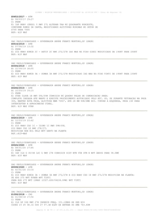 Z0653/2017 - ATM
B) 06/03/17 19:27
C) PERM
E) IAP RNAV (GNSS) Y RWY 27L ALTERAR TAA NO QUADRANTE NOROESTE,
CONFORME RUMOS DA CARTA, MODIFICANDO ALTITUDES MINIMAS NO SETOR DE
6700 PARA 7000
REF: AIP MAP
SAO PAULO/GUARULHOS - GOVERNADOR ANDRE FRANCO MONTORO,SP (SBGR)
Z0516/2019 - ATM
B) 07/06/19 13:32
C) PERM
E) SID RNAV ROMIB 2C - DETIP 2C RWY 27L/27R IAS MAX NO FIXO GIBDI MODIFICADO DE 190KT PARA 250KT
REF: AIP MAP
SAO PAULO/GUARULHOS - GOVERNADOR ANDRE FRANCO MONTORO,SP (SBGR)
Z0306/2019 - ATM
B) 22/04/19 18:05
C) PERM
E) SID RNAV ROMIB 3A - SUMRA 3A RWY 27L/27R MODIFICADO IAS MAX NO FIXO TIKTI DE 190KT PARA 230KT
REF: AIP MAP
SAO PAULO/GUARULHOS - GOVERNADOR ANDRE FRANCO MONTORO,SP (SBGR)
Z0246/2019 - ATM
B) 22/03/19 19:15
C) PERM
E) STAR ILSOR 1B RWY 09L/09R CORRIGIR NO QUADRO FALHA DE COMUNICACAO PARA:
COMPLETE CHEGADA ATE MARPU E EXECUTE PROCEDIMENTO AUTORIZADO PELO ATC. OU, SE DURANTE VETORACAO NA PROA
300, MANTER ESTA PROA, ALTITUDE MNM 7000', ATE 28 NM VOR/DME BCO. CURVAR A ESQUERDA, PROA 140 PARA
INTERCEPTAR A APROXIMACAO FINAL.
REF: AIP MAP STAR
SAO PAULO/GUARULHOS - GOVERNADOR ANDRE FRANCO MONTORO,SP (SBGR)
Z0203/2019 - ATM
B) 12/03/19 23:42
C) PERM
E) SID RNAV CGO 1C - ISIMU 1C RWY 09R/09L
SID RNAV CGO 1E RWY 27R/27L
MODIFICAR NDB RCL PELO WPT GERTU NA PLANTA
REF.:AIP-MAP
SAO PAULO/GUARULHOS - GOVERNADOR ANDRE FRANCO MONTORO,SP (SBGR)
Z0026/2020 - ATM
B) 08/01/20 17:45
C) PERM
E) IAP ILS G OU/OR LOC G RWY 27R CORRIGIR DIST BTN VOR STN E WPT ANSUG PARA 38.0NM
REF: AIP MAP
SAO PAULO/GUARULHOS - GOVERNADOR ANDRE FRANCO MONTORO,SP (SBGR)
Z0008/2020 - ATM
B) 02/01/20 15:14
C) PERM
E) SID RNAV ROMIB 3A - SUMRA 3A RWY 27L/27R E SID RNAV CGO 1E RWY 27L/27R MODIFICAR NA PLANTA:
DE HDG 275 WPT EVNEB WPT TIKTI
PARA HDG 275 WPT ISNAP (2327.60S/04634.69W) WPT TIKTI
REF: AIP MAP
SAO PAULO/GUARULHOS - GOVERNADOR ANDRE FRANCO MONTORO,SP (SBGR)
Z1306/2018 - CNS
B) 01/08/18 17:56
C) PERM
E) ILS GP IGS RWY 27R INSERIR FREQ. 331.10MHZ HR SER H24
COORD 23 25 38.1S 046 27 07.1W ELEV DA ANTENA DO DME 743.40M
AISWEB - BOLETIM PERSONALIZADO - 16/01/2020 às 18:06:26 UTC - Total de Páginas: 54
página 31 de 54 :: IP 201.6.231.223 :: check 844D3136-2281-4264-99E1E725D66603D5
 