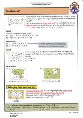 Nota Set Matematik Tingkatan 4  MitchellcelPratt