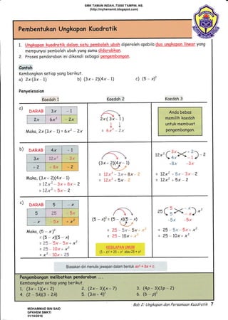 Nota Matematik Tingkatan 4