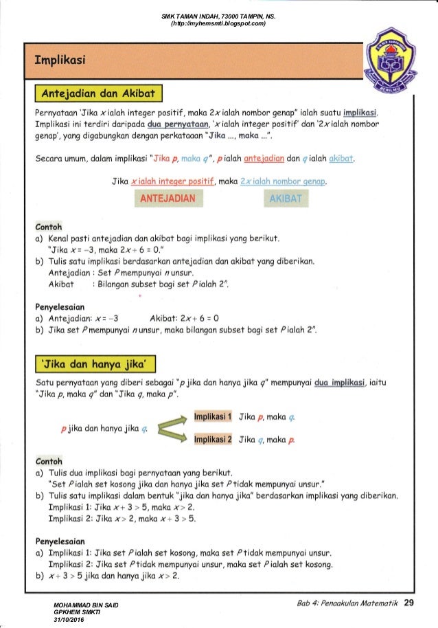 Nota matematik tingkatan 4