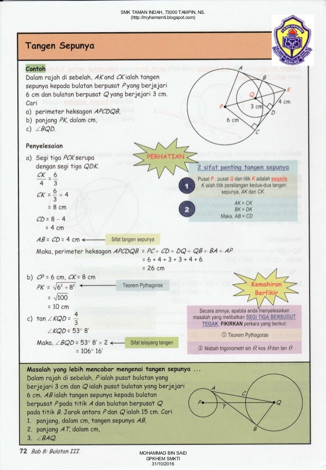 Nota Matematik Tingkatan 3  Nota Matematik Tingkatan 3  Bab 14