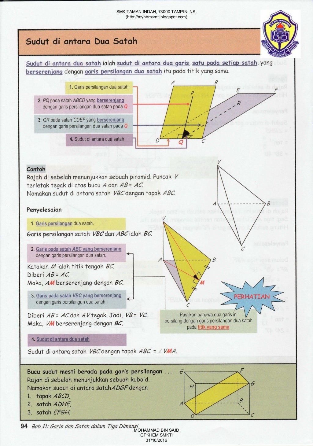 nota matematik tingkatan 4