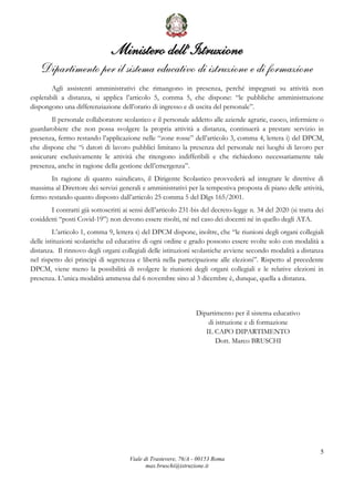 Ministero dell’Istruzione
Dipartimento per il sistema educativo di istruzione e di formazione
5
Viale di Trastevere, 76/A ...