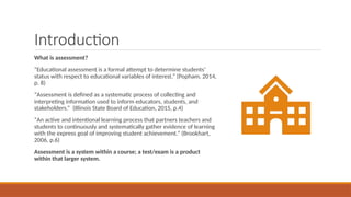 Optimizing assessment systems to enhance teaching and learning | PPTX