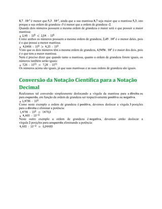 Notação científica - Exercícios resolvidos - Profª Camila Monteiro 