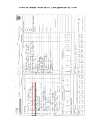 Partida de Emerson Silviano da Silva Junior pelo Craque do Futuro:
 