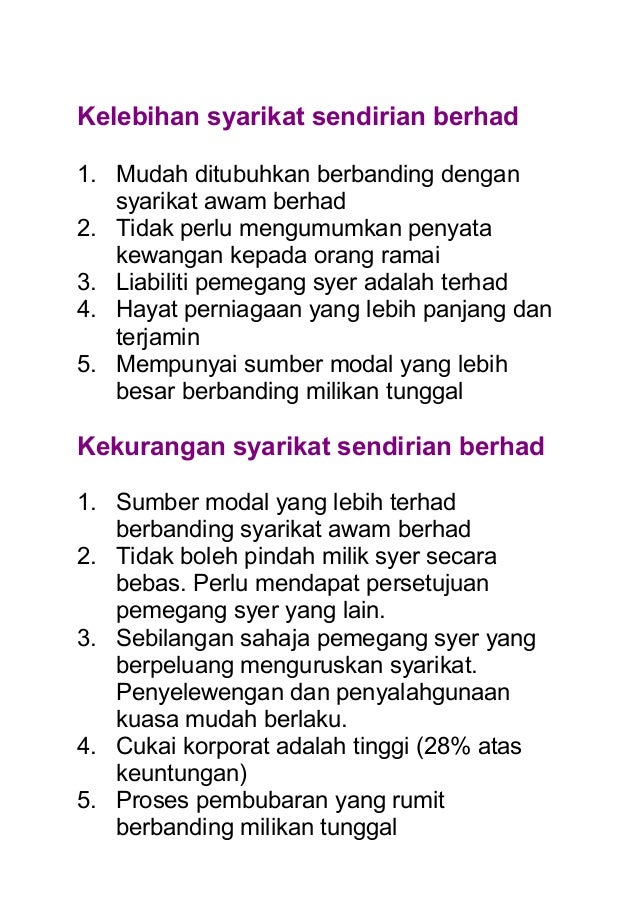 Milikan Tunggal Perniagaan Tingkatan 4 Pages 1 28 Text Version