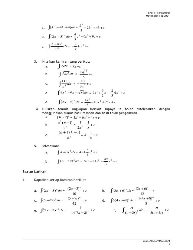 Soalan Latihan Matematik Tambahan Tingkatan 4 Bab 1 